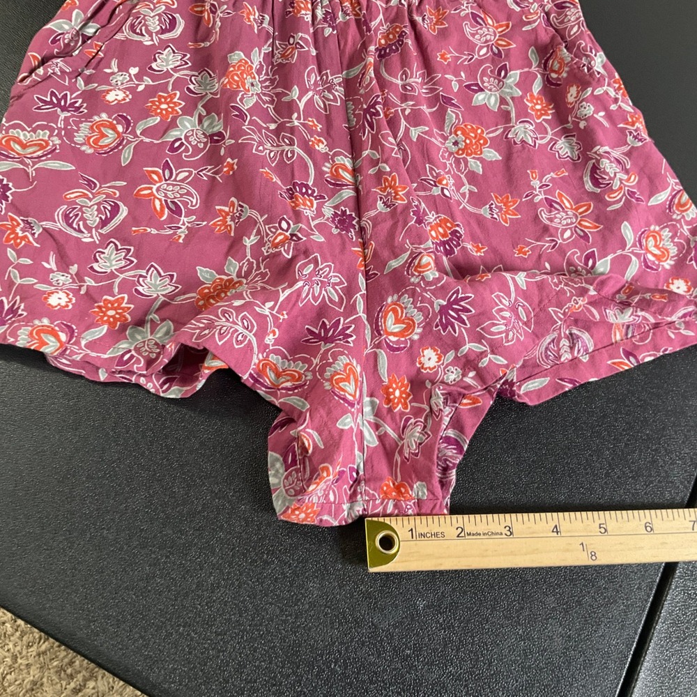 Angie‎ Floral Halter Romper Sz M Maroon Orange Paisley Print Beach Festival - Picture 13 of 14
